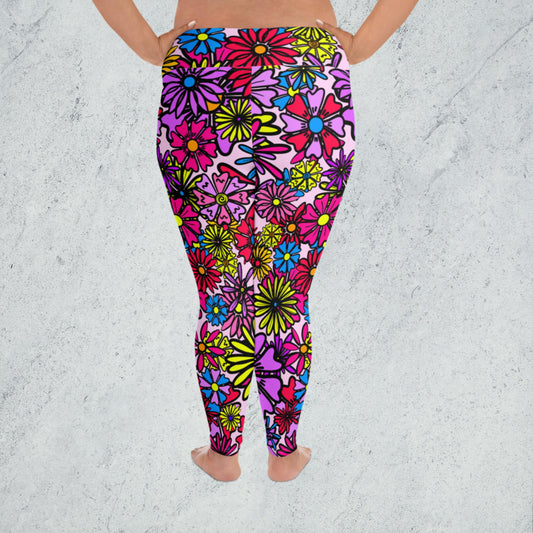 Forbidden Flower *THICK CHICKS ONLY* All-Over Print Leggings [2XL-6XL]