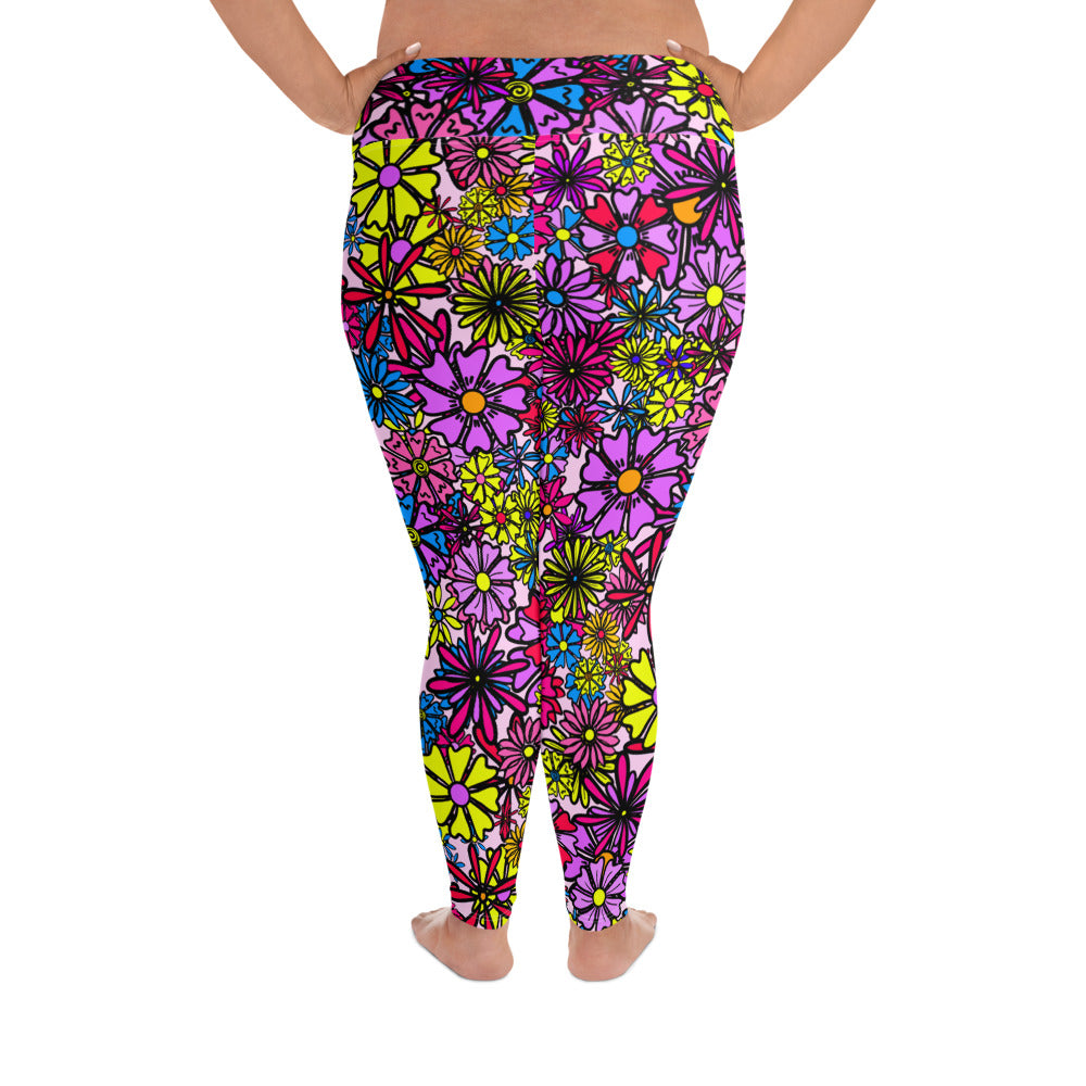 Forbidden Flower *THICK CHICKS ONLY* All-Over Print Leggings [2XL-6XL]