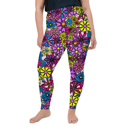 Forbidden Flower *THICK CHICKS ONLY* All-Over Print Leggings [2XL-6XL] [FREE SHIPPING]