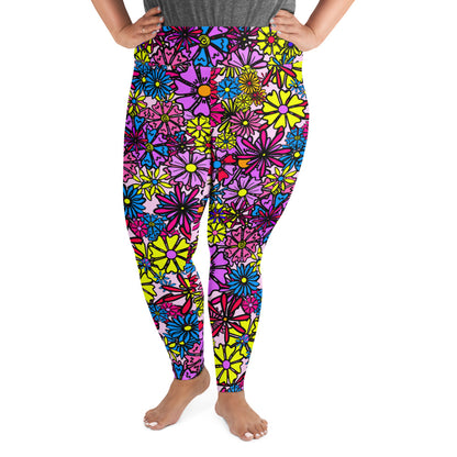 Forbidden Flower *THICK CHICKS ONLY* All-Over Print Leggings [2XL-6XL]