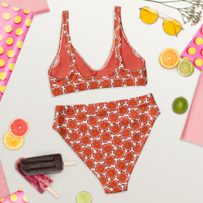 Arnoldii Rafflesia / Corpse Flower (Orange) | Two-Piece Bikini [XS-3XL] High-Waisted, Flattering