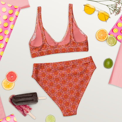 Arnoldii Rafflesia / Corpse Flower (Salmon) | Two-Piece Bikini [XS-3XL] High-Waisted, Flattering