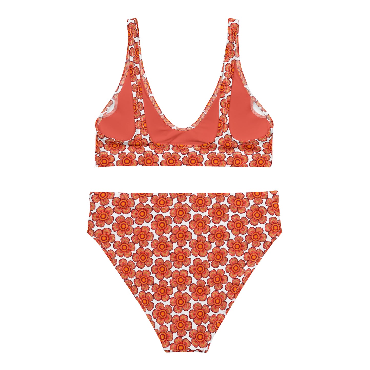 Arnoldii Rafflesia / Corpse Flower (White) | Two-Piece Bikini [XS-3XL] High-Waisted, Flattering