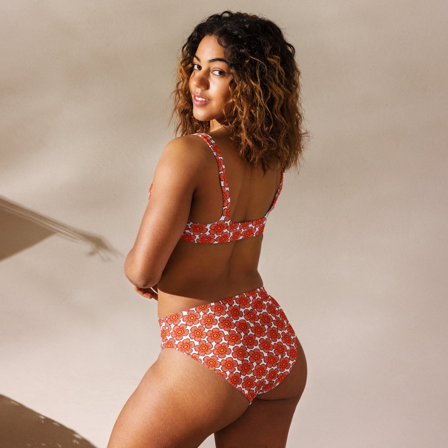 Arnoldii Rafflesia / Corpse Flower (White) | Two-Piece Bikini [XS-3XL] High-Waisted, Flattering