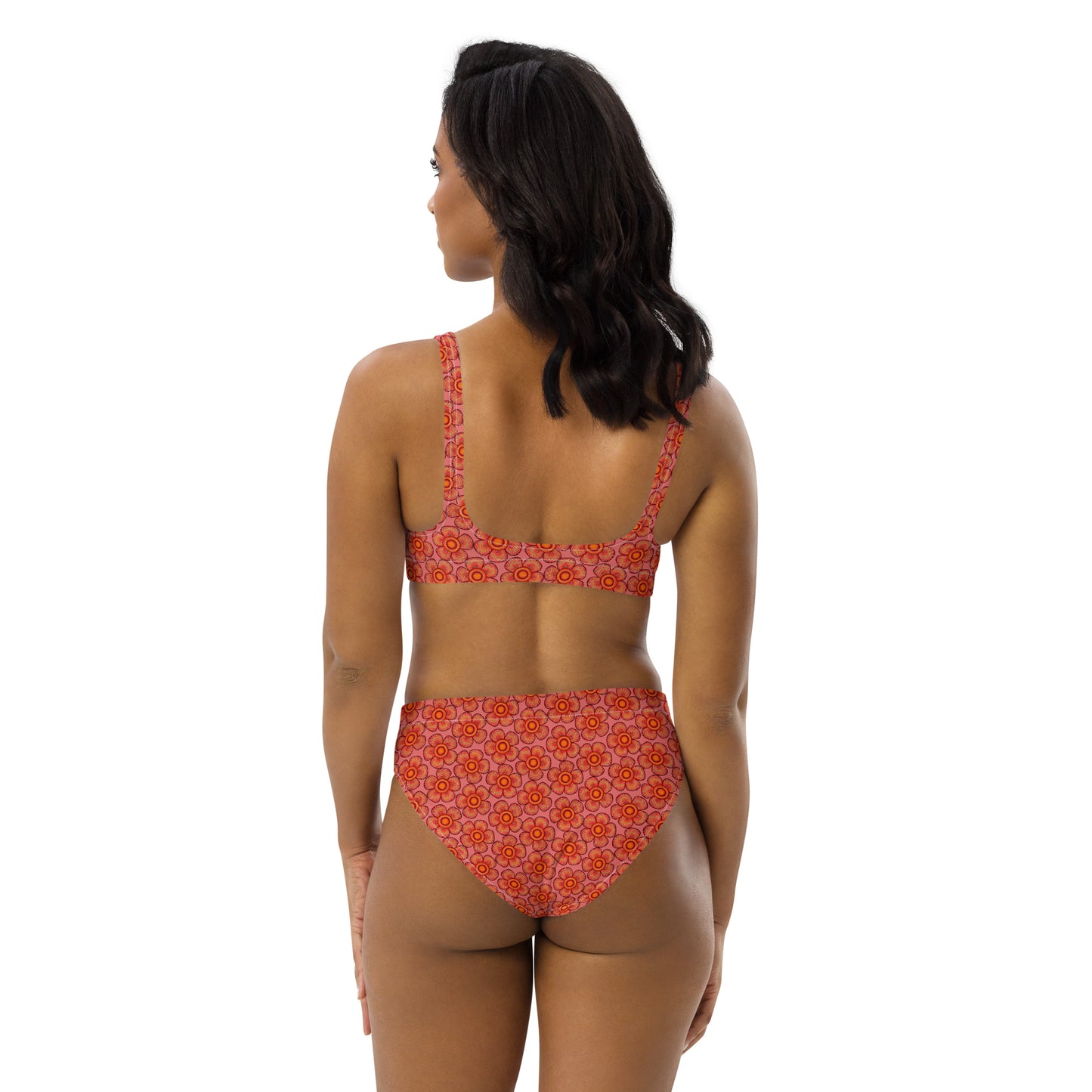 Arnoldii Rafflesia / Corpse Flower (Salmon) | Two-Piece Bikini [XS-3XL] High-Waisted, Flattering