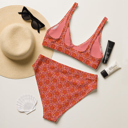 Arnoldii Rafflesia / Corpse Flower (Salmon) | Two-Piece Bikini [XS-3XL] High-Waisted, Flattering