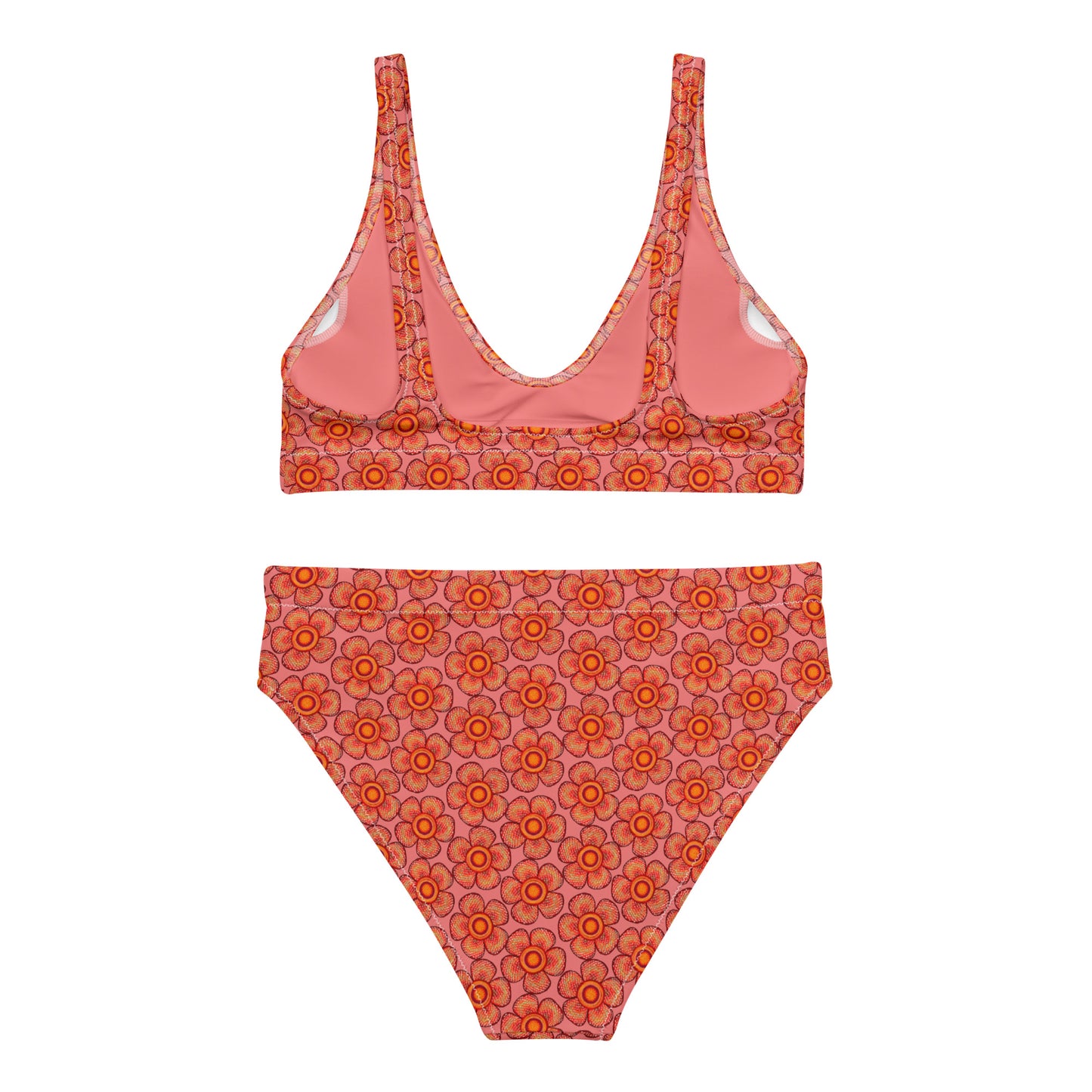 Arnoldii Rafflesia / Corpse Flower (Salmon) | Two-Piece Bikini [XS-3XL] High-Waisted, Flattering