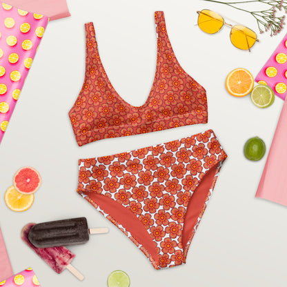 Arnoldii Rafflesia / Corpse Flower (Orange) | Two-Piece Bikini [XS-3XL] High-Waisted, Flattering