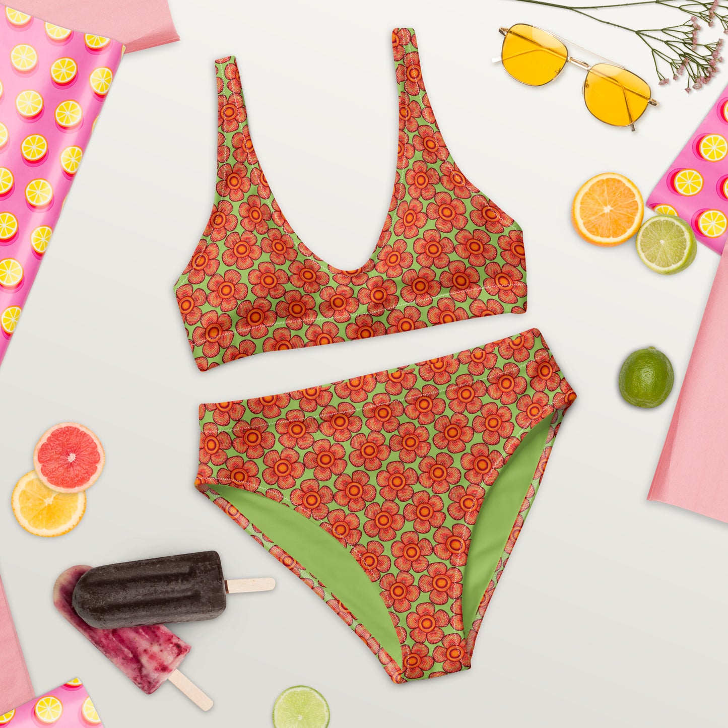 Arnoldii Rafflesia / Corpse Flower (Confier) | Two-Piece Bikini [XS-3XL] High-Waisted, Flattering