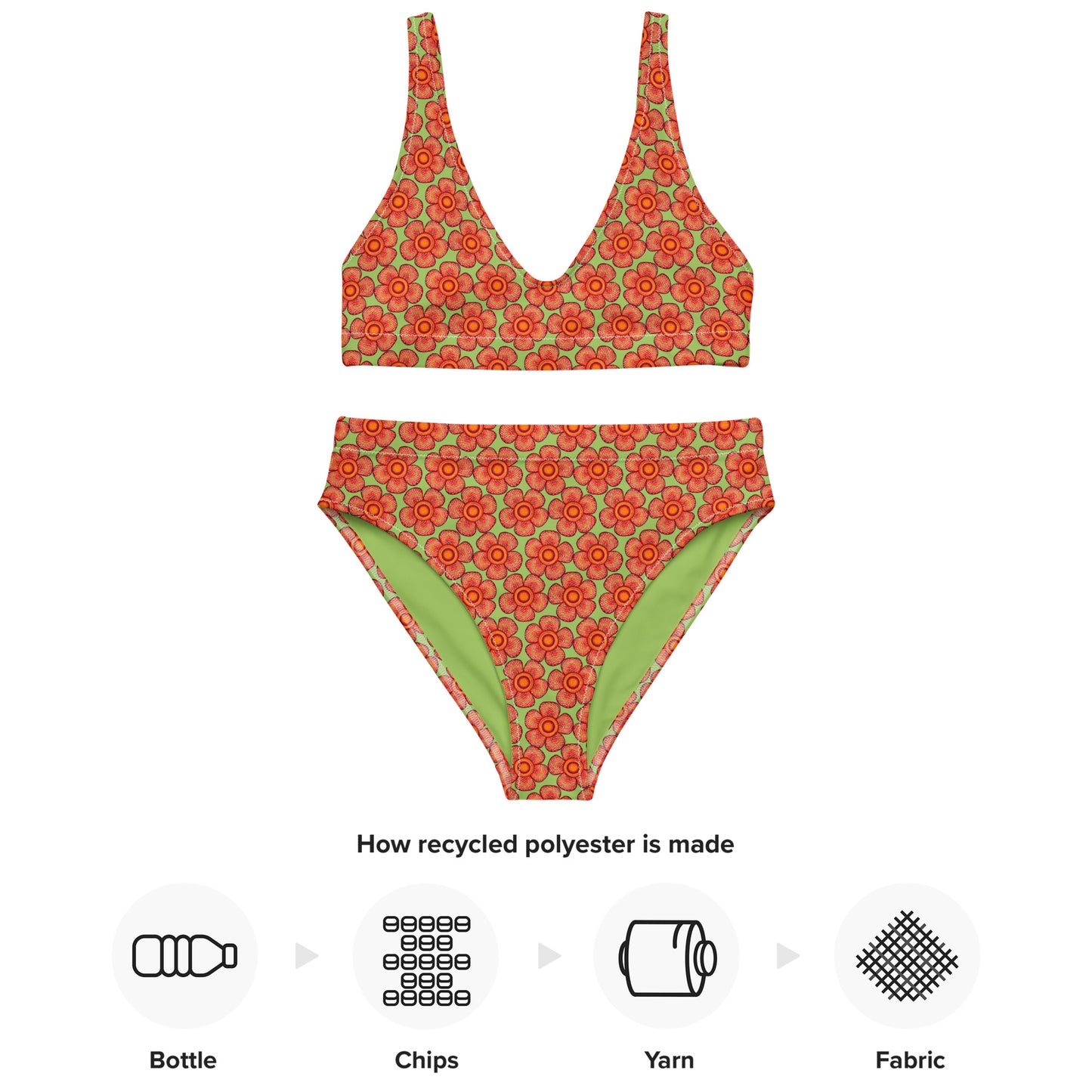 Arnoldii Rafflesia / Corpse Flower (Confier) | Two-Piece Bikini [XS-3XL] High-Waisted, Flattering