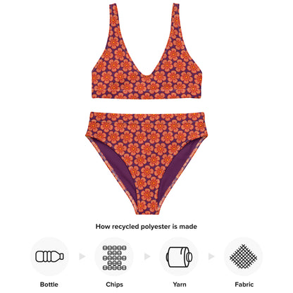 Arnoldii Rafflesia / Corpse Flower (Tyrian Purple) | Two-Piece Bikini [XS-3XL] High-Waisted, Flattering