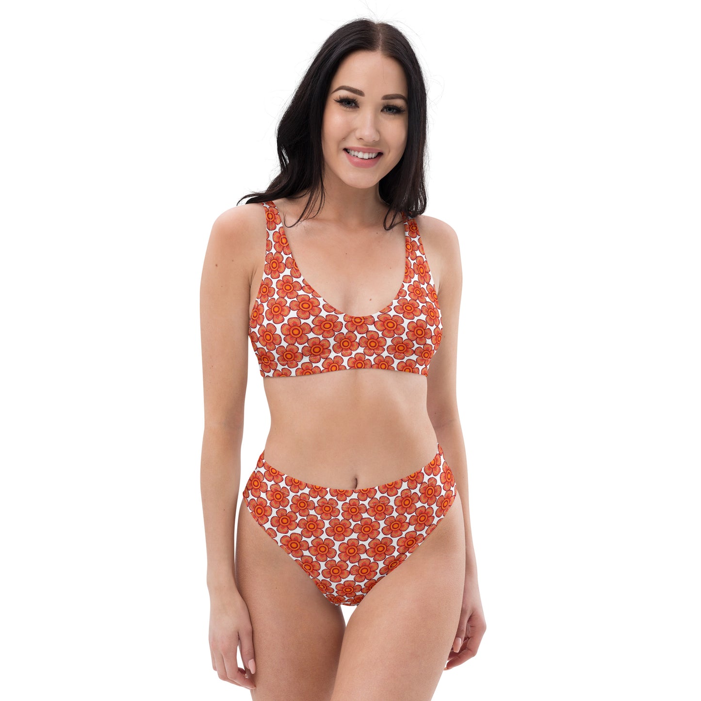 Arnoldii Rafflesia / Corpse Flower (White) | Two-Piece Bikini [XS-3XL] High-Waisted, Flattering