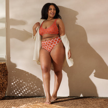 Arnoldii Rafflesia / Corpse Flower (Orange) | Two-Piece Bikini [XS-3XL] High-Waisted, Flattering