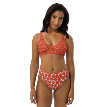 Arnoldii Rafflesia / Corpse Flower (Orange) | Two-Piece Bikini [XS-3XL] High-Waisted, Flattering