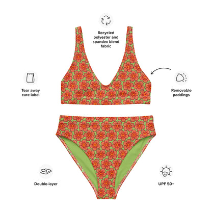 Arnoldii Rafflesia / Corpse Flower (Confier) | Two-Piece Bikini [XS-3XL] High-Waisted, Flattering