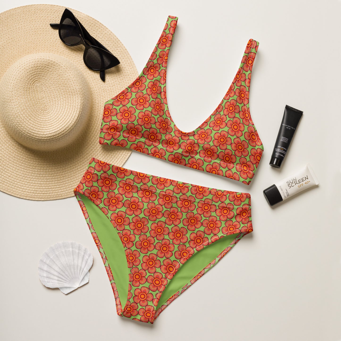 Arnoldii Rafflesia / Corpse Flower (Confier) | Two-Piece Bikini [XS-3XL] High-Waisted, Flattering