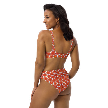 Arnoldii Rafflesia / Corpse Flower (White) | Two-Piece Bikini [XS-3XL] High-Waisted, Flattering