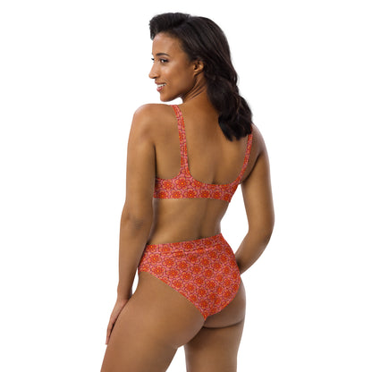 Arnoldii Rafflesia / Corpse Flower (Salmon) | Two-Piece Bikini [XS-3XL] High-Waisted, Flattering