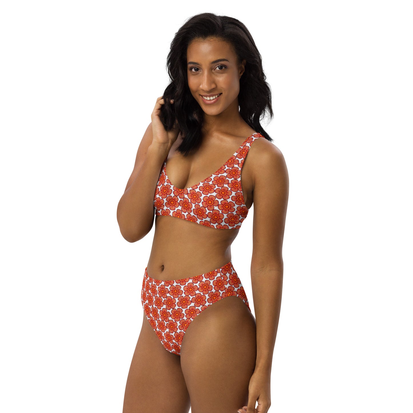 Arnoldii Rafflesia / Corpse Flower (White) | Two-Piece Bikini [XS-3XL] High-Waisted, Flattering