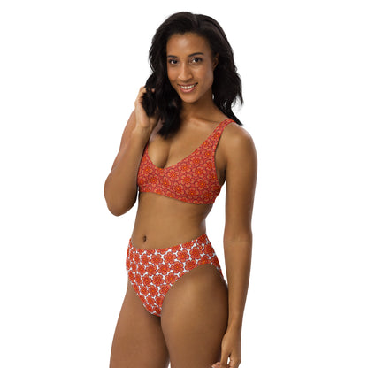 Arnoldii Rafflesia / Corpse Flower (Orange) | Two-Piece Bikini [XS-3XL] High-Waisted, Flattering