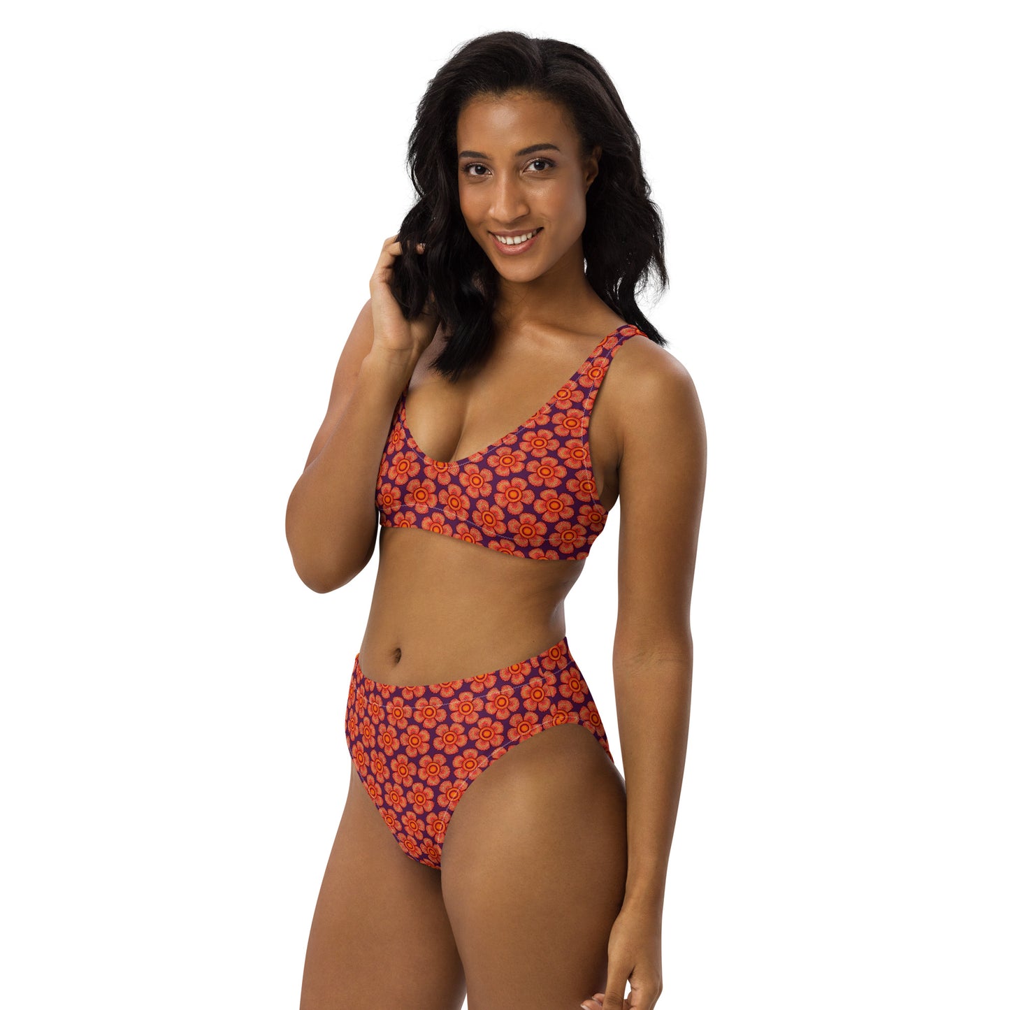 Arnoldii Rafflesia / Corpse Flower (Tyrian Purple) | Two-Piece Bikini [XS-3XL] High-Waisted, Flattering