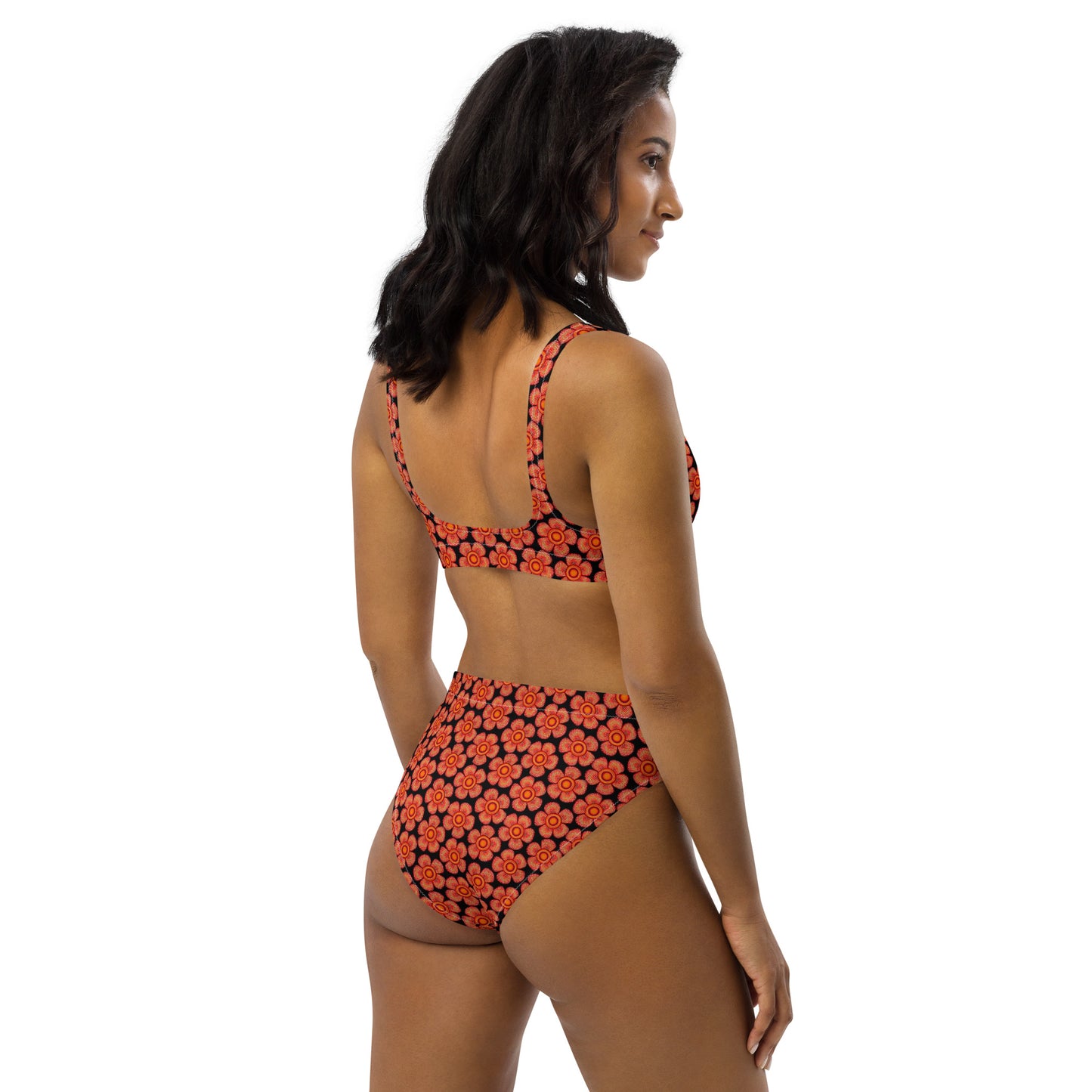 Arnoldii Rafflesia / Corpse Flower (Black) | Two-Piece Bikini [XS-3XL] High-Waisted, Flattering