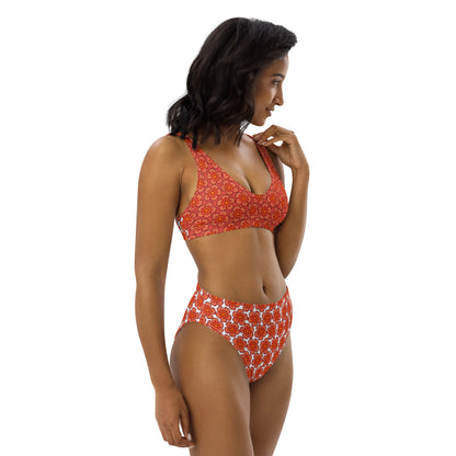 Arnoldii Rafflesia / Corpse Flower (Orange) | Two-Piece Bikini [XS-3XL] High-Waisted, Flattering