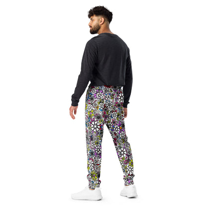 Forbidden Flower {White} Men's Joggers [Sizes XS-3X] Slim Fit