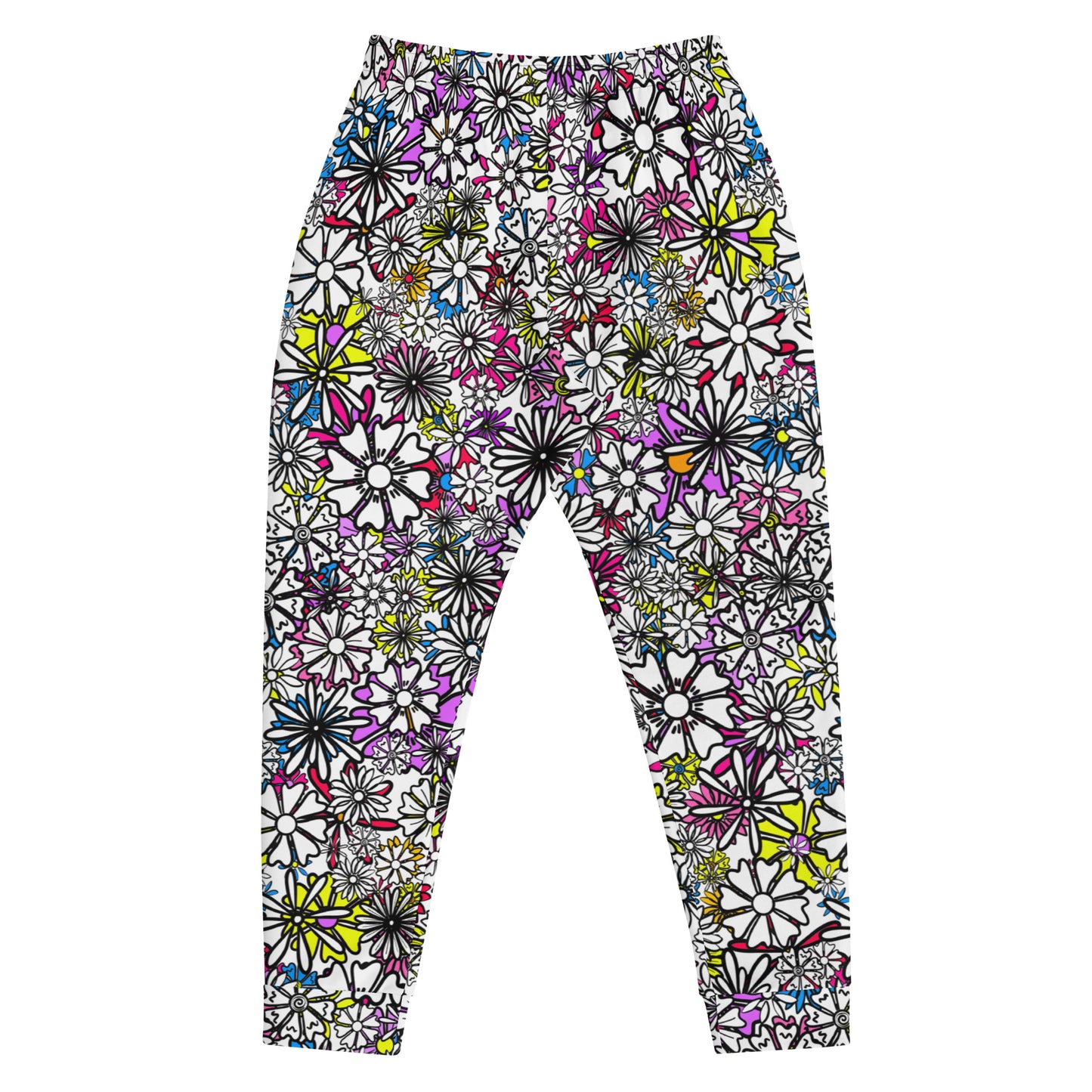 Forbidden Flower {White} Men's Joggers [Sizes XS-3X] Slim Fit