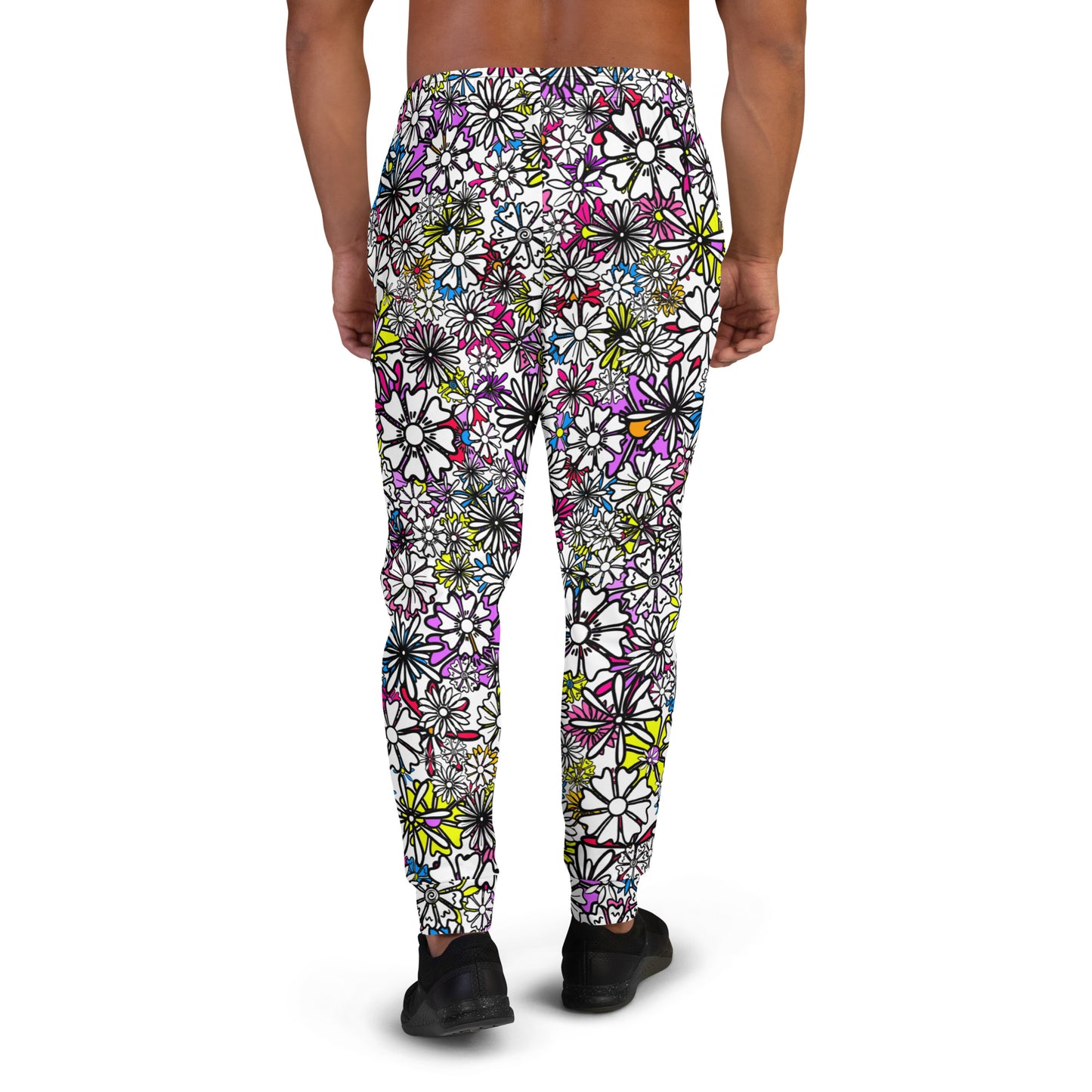 Forbidden Flower {White} Men's Joggers [Sizes XS-3X] Slim Fit