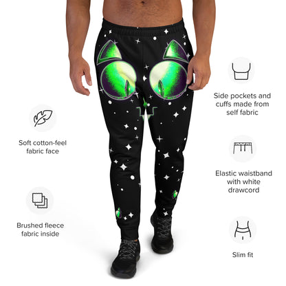 Skelecat {SPACE} Men's Joggers [Sizes XS-3X] Slim Fit