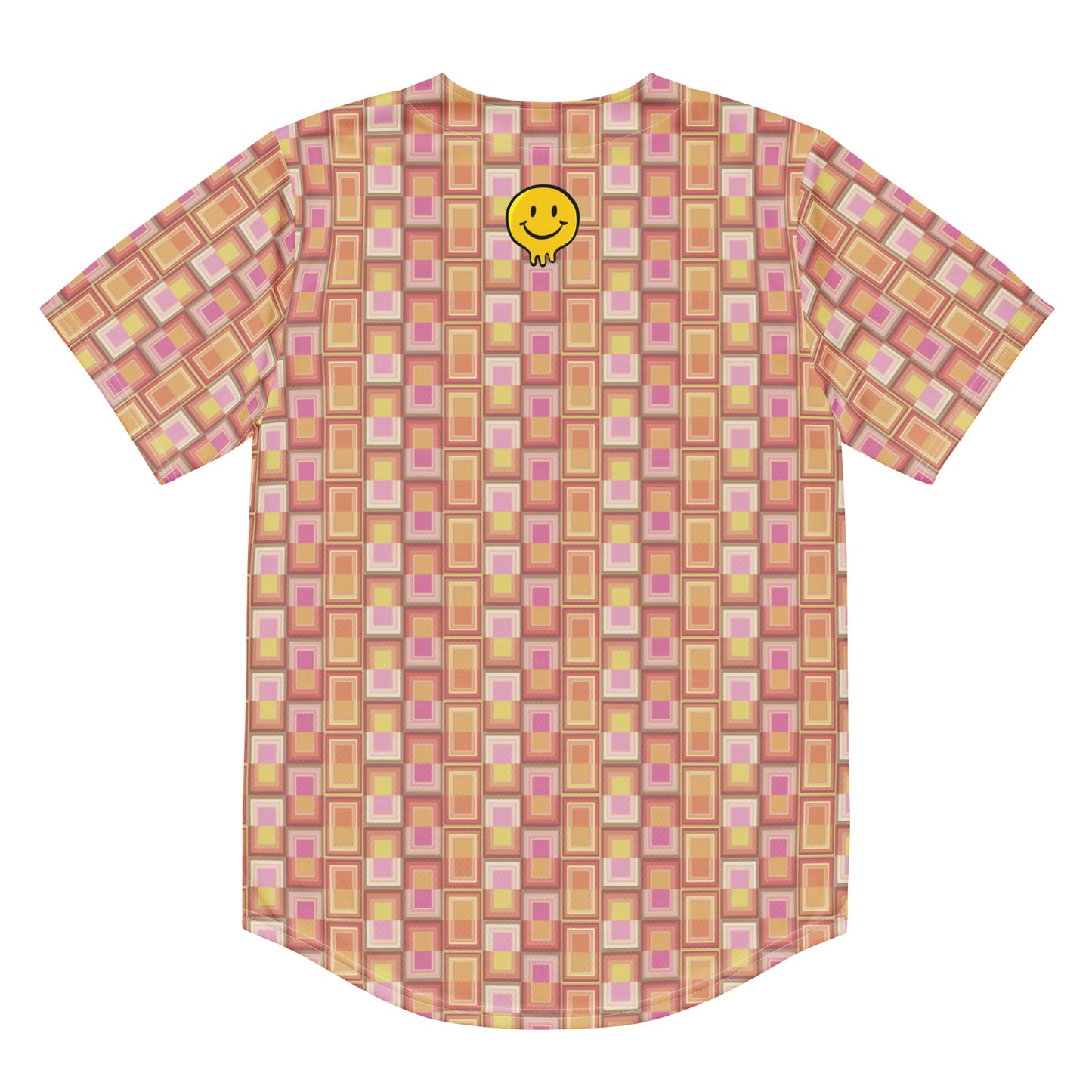 Disco {MELON} X Happy Human Baseball Jersey, Moisture Wicking, UPF 50+ [Sizes 2XS-6XL] {FREE SHIPPING}