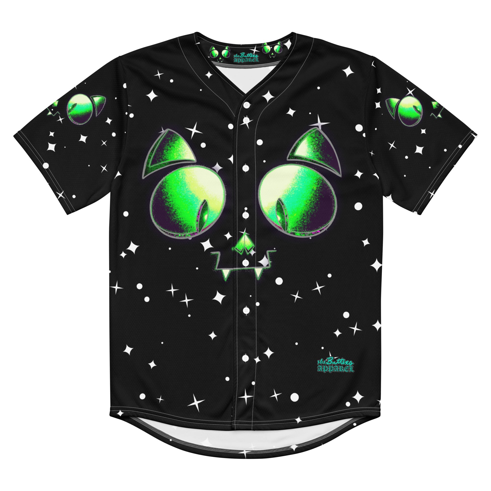 Skelecat Baseball Jersey Moisture Wicking UPF 50 Sizes 2XS 6XL FREE SHIPPING 2XS