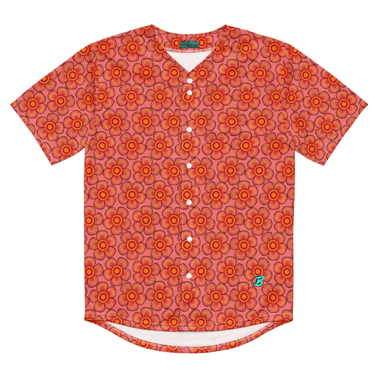 Arnoldii Rafflesia / Corpse Flower (Salmon) | Baseball Jersey, Moisture Wicking, UPF 50+ [Sizes 2XS-6XL] {FREE SHIPPING}