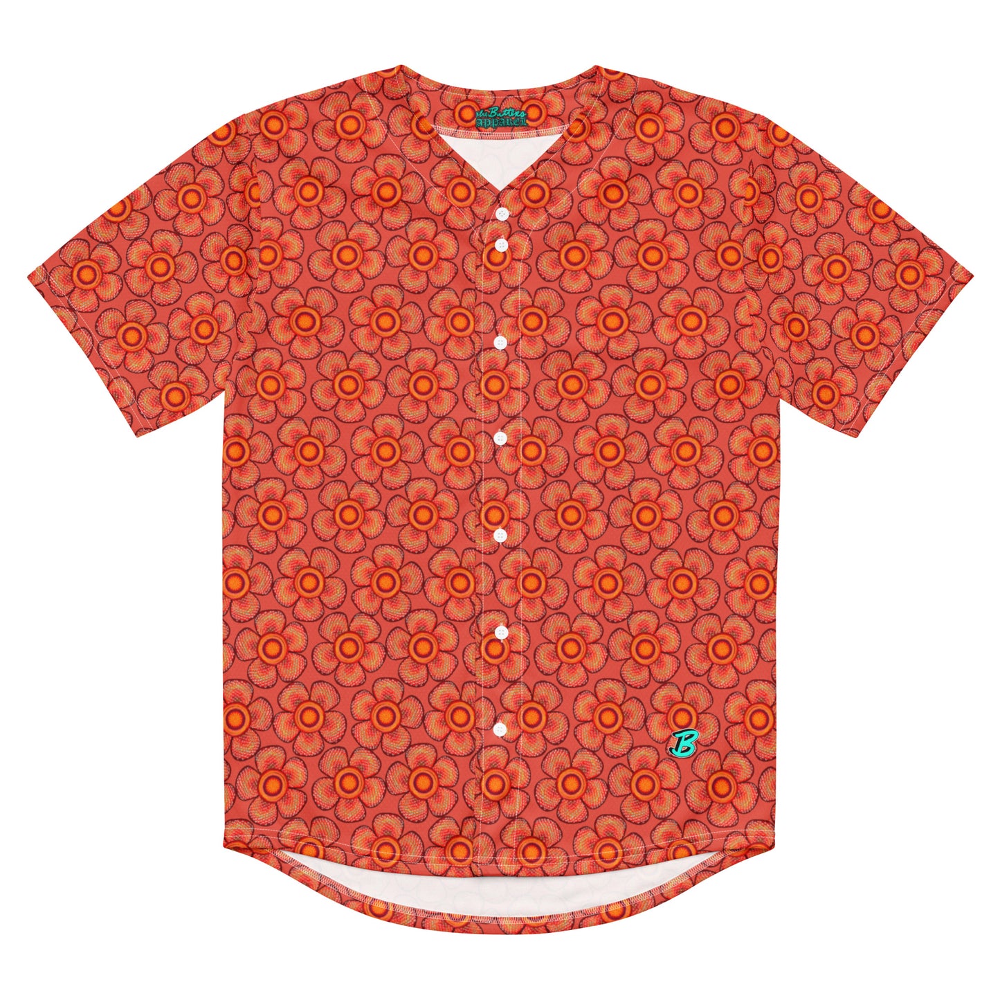 Arnoldii Rafflesia / Corpse Flower (Orange) | Baseball Jersey, Moisture Wicking, UPF 50+ [Sizes 2XS-6XL] {FREE SHIPPING}