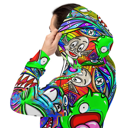 Psychadelia | All-Over Print  Fleece Bunny Hug Hoodie Totes Chill Loose Fit Unisex [Sizes 2XS-6X] [FREE SHIPPING]