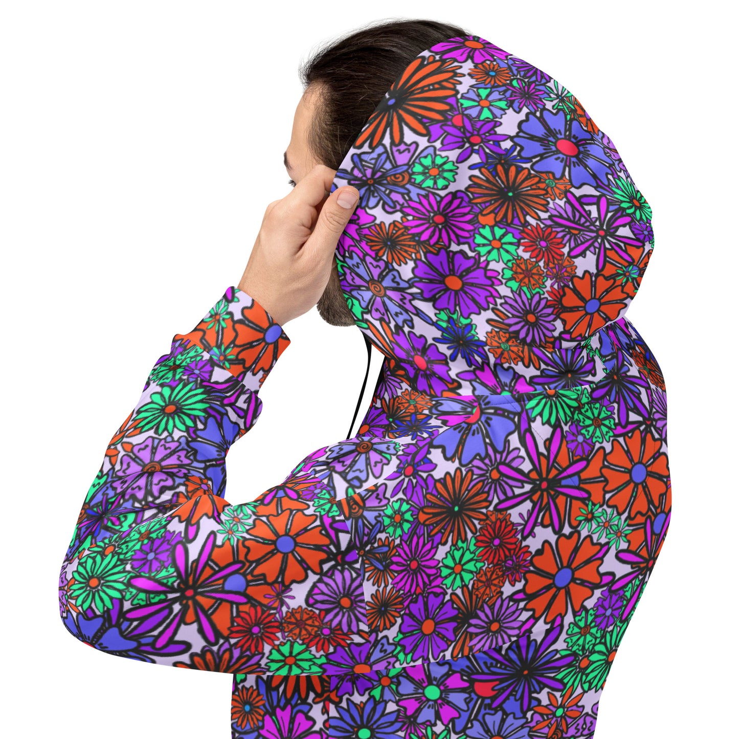 Forbidden Flower {Purple} | All-Over Print  Fleece Bunny Hug Hoodie Totes Chill Loose Fit Unisex [Sizes 2XS-6X] [FREE SHIPPING]