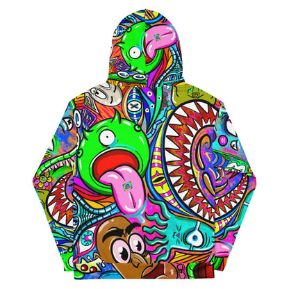 Psychedelia | All-Over Print  Fleece Bunny Hug Hoodie Totes Chill Loose Fit Unisex [Sizes 2XS-6X] [FREE SHIPPING]