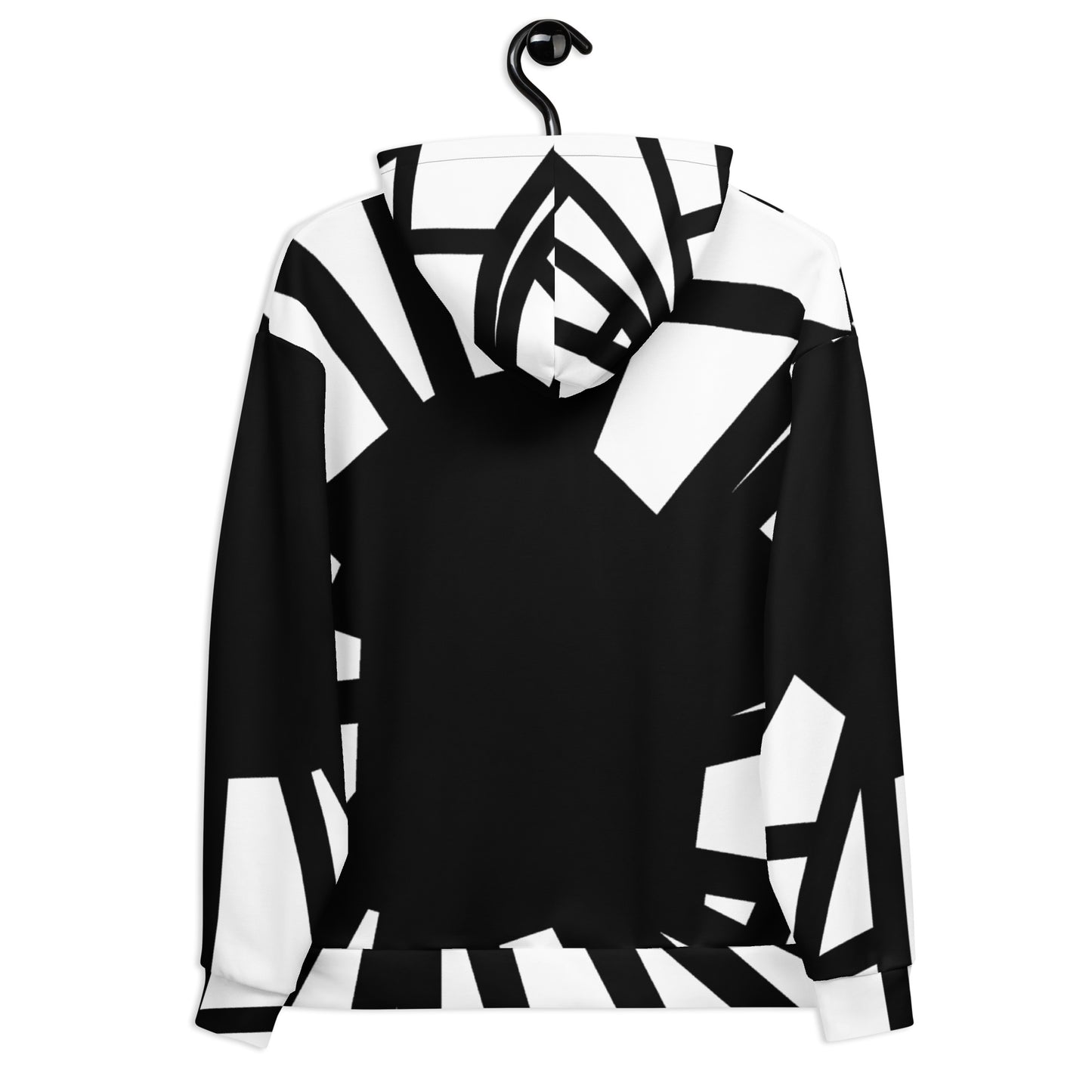 Shattered in Black & White Fleece Bunny Hug Hoodie Totes Chill Loose Fit Unisex All-Over Print [Sizes 2XS-6X] [FREE SHIPPING]