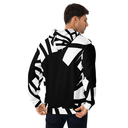 Shattered in Black & White Fleece Bunny Hug Hoodie Totes Chill Loose Fit Unisex All-Over Print [Sizes 2XS-6X] [FREE SHIPPING]