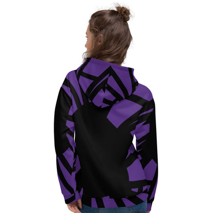 Shattered in Indigo Fleece Bunny Hug Hoodie Totes Chill Loose Fit Unisex All-Over Print [Sizes XS-6X] [FREE SHIPPING]