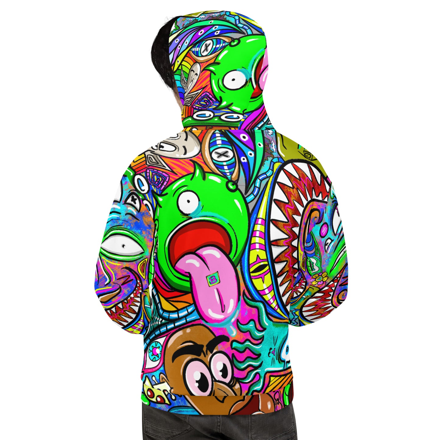 Psychadelia | All-Over Print  Fleece Bunny Hug Hoodie Totes Chill Loose Fit Unisex [Sizes 2XS-6X] [FREE SHIPPING]