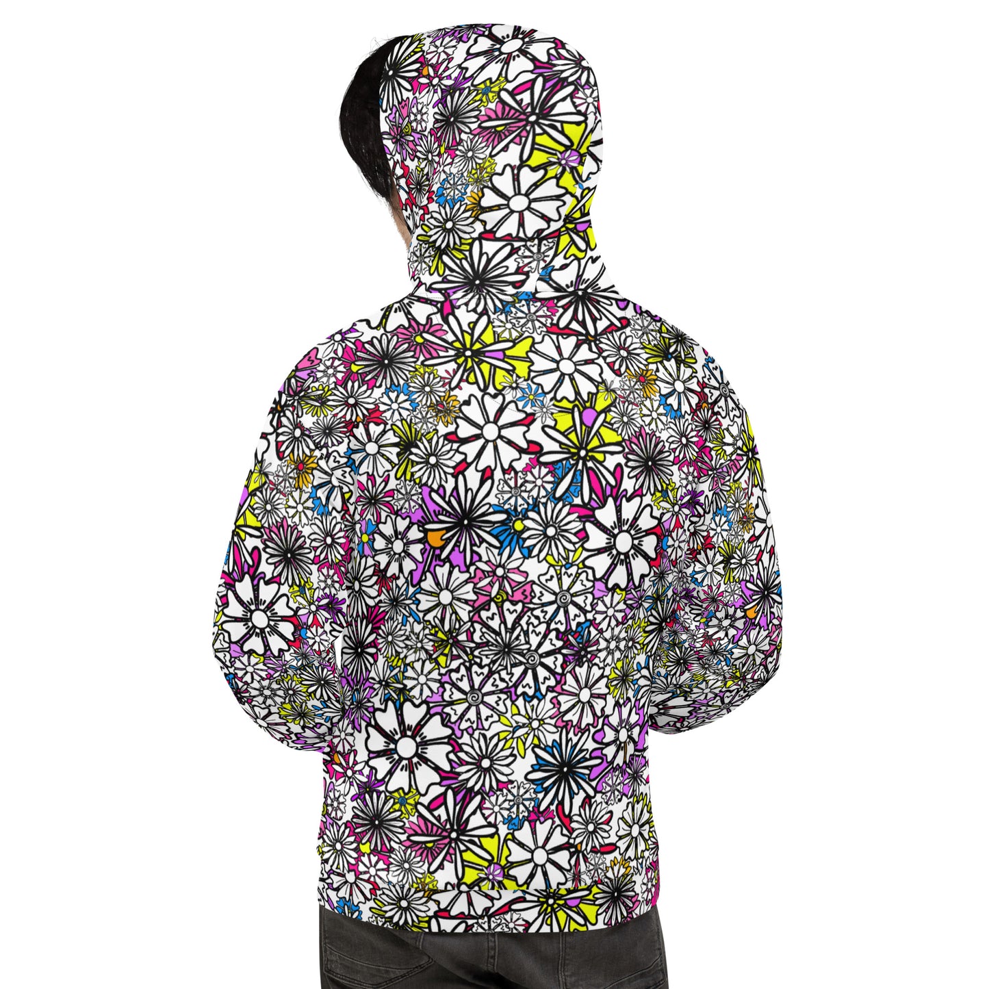 Forbidden Flower {WHITE} | All-Over Print  Fleece Bunny Hug Hoodie Totes Chill Loose Fit Unisex [Sizes 2XS-6X] [FREE SHIPPING]