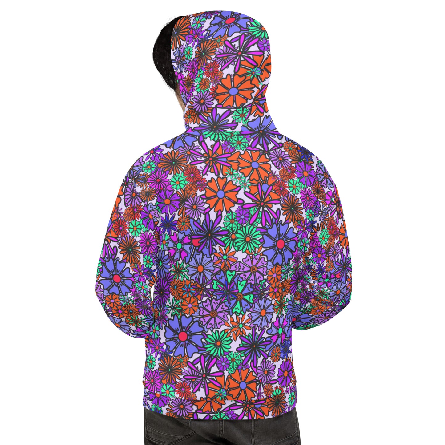 Forbidden Flower {Purple} | All-Over Print  Fleece Bunny Hug Hoodie Totes Chill Loose Fit Unisex [Sizes 2XS-6X] [FREE SHIPPING]