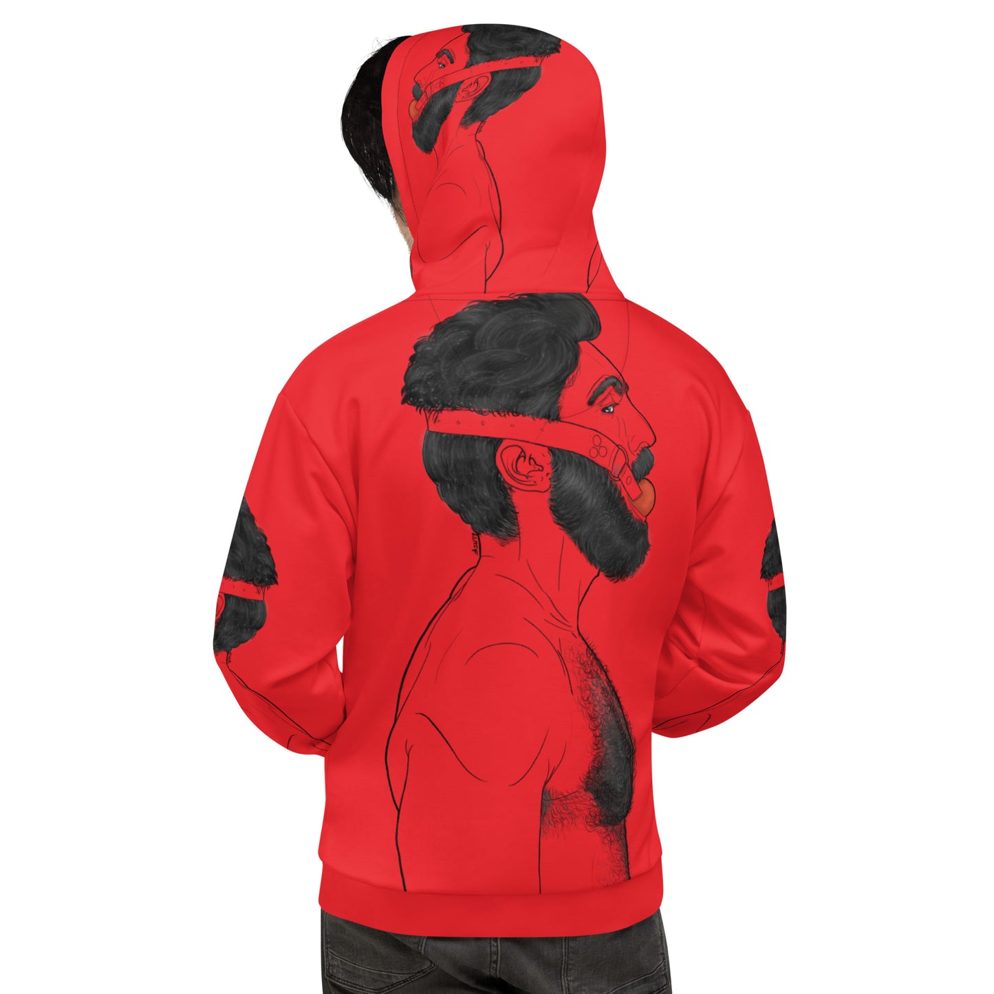 Gag (Alizarin) | All-Over Print Fleece Bunny Hug Hoodie Totes Chill [Sizes 2XS-6XL] [FREE SHIPPING] The Butters Apparel X BYGKYD