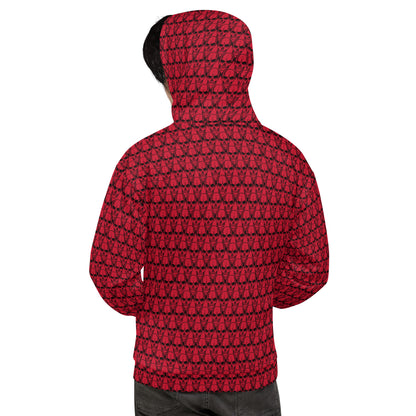 Earnest Bones (Red) | All-Over Print Fleece Bunny Hug Hoodie Totes Chill Loose Fit Unisex [Sizes 2XS-6XL] [FREE SHIPPING]