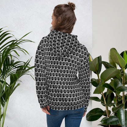 Earnest Bones (Black) | All-Over Print Fleece Bunny Hug Hoodie Totes Chill [Sizes 2XS-6XL] [FREE SHIPPING]