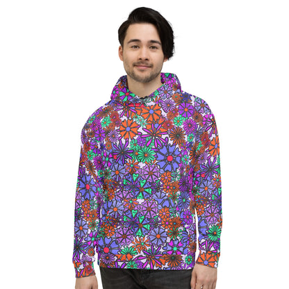 Forbidden Flower {Purple} | All-Over Print  Fleece Bunny Hug Hoodie Totes Chill Loose Fit Unisex [Sizes 2XS-6X] [FREE SHIPPING]