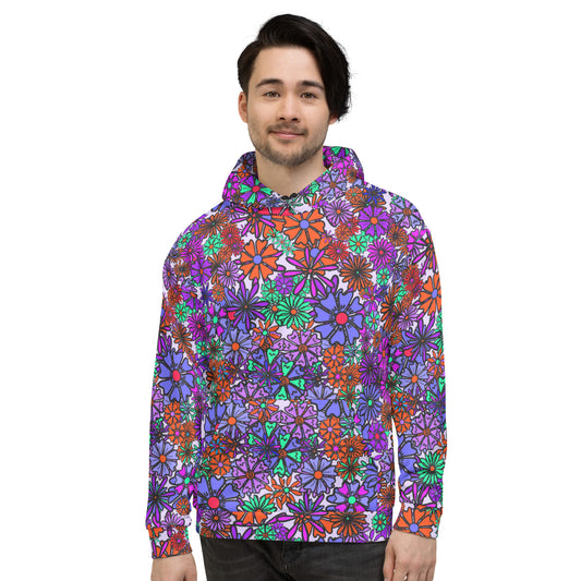 Forbidden Flower {Purple} | All-Over Print  Fleece Bunny Hug Hoodie Totes Chill Loose Fit Unisex [Sizes 2XS-6X] [FREE SHIPPING]