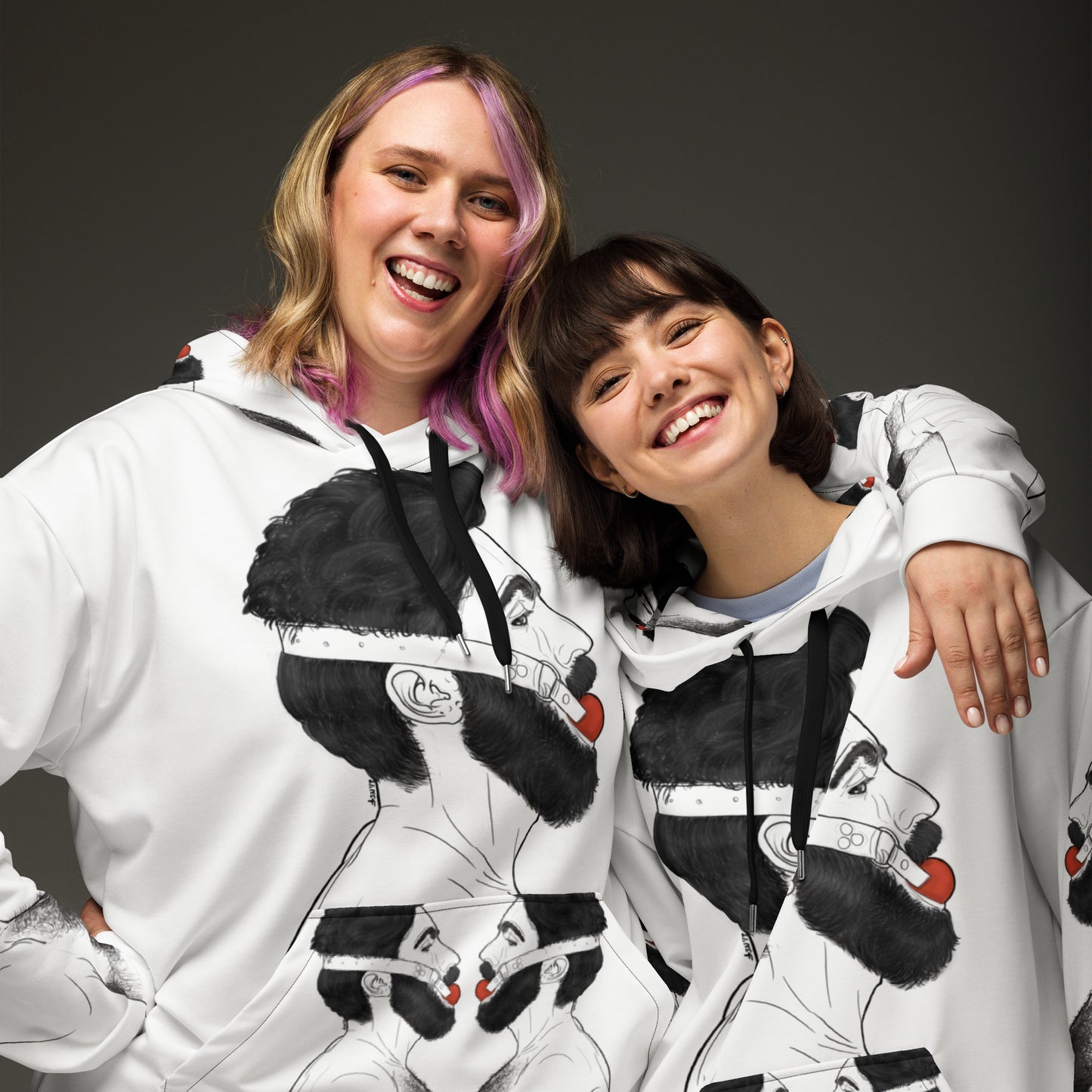 Gag (WHITE) | All-Over Print Fleece Bunny Hug Hoodie Totes Chill [Sizes 2XS-6XL] [FREE SHIPPING] The Butters Apparel X BYGKYD